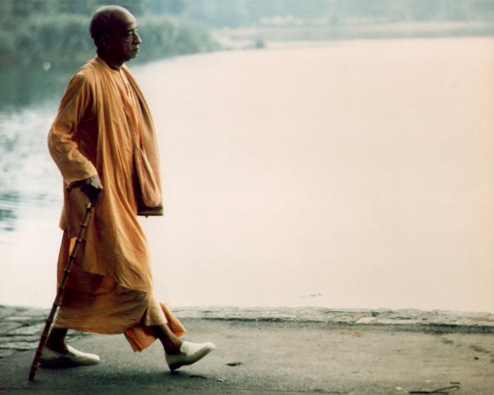 Srila Prabhupada Walking on a Beach