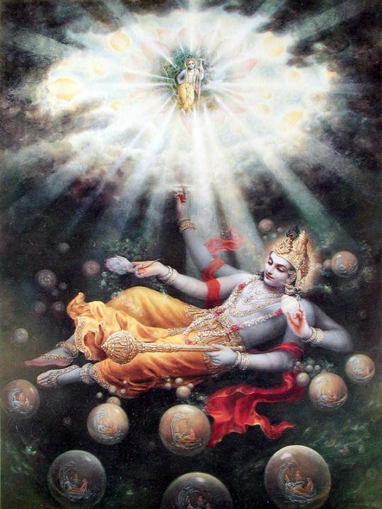 Maha-Vishnu at the time of Creation